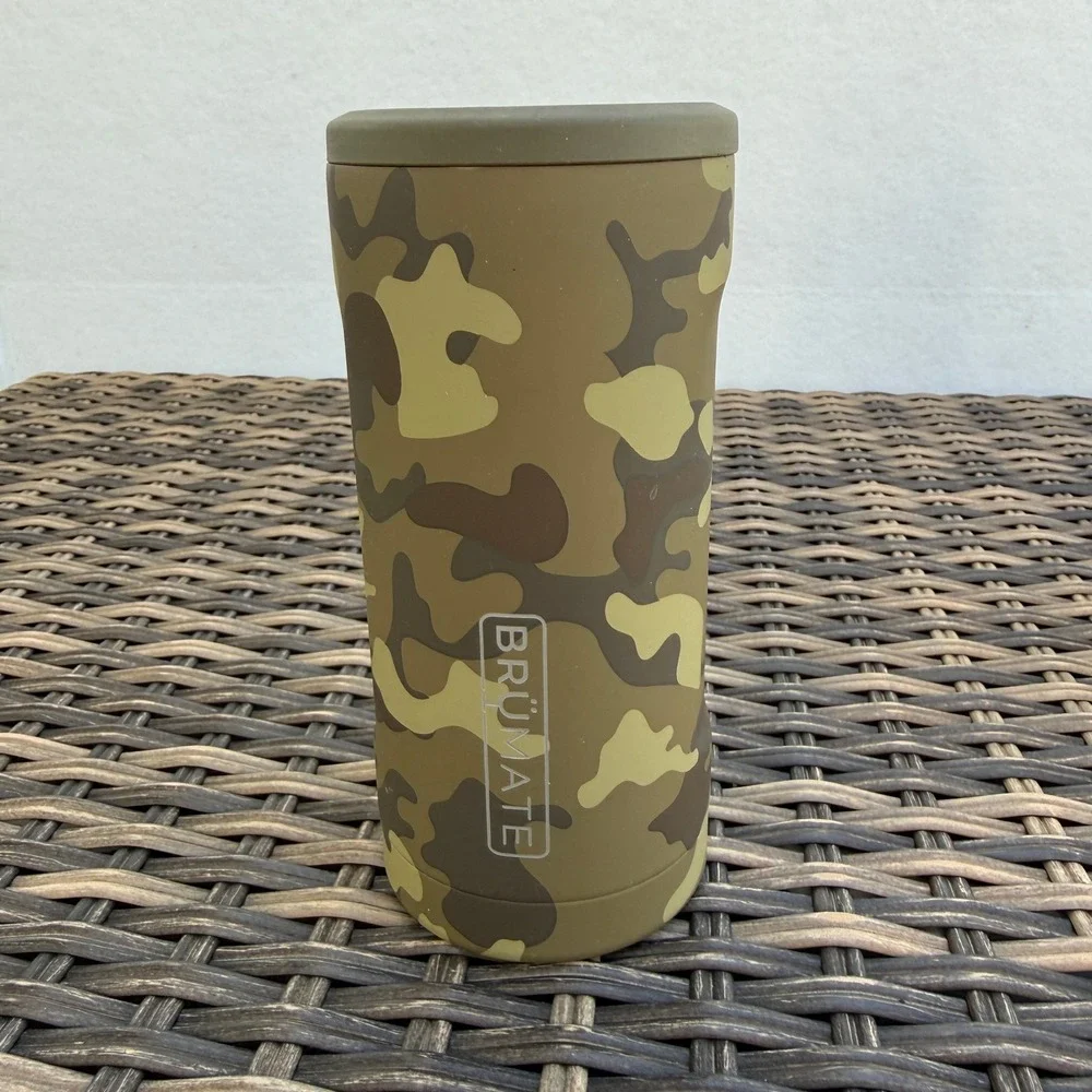 BrüMate Hopsulator Slim 12 oz Forest Camo Can Cooler New Open Box